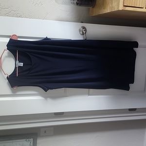 Catherines 2x sleeveless navy blue dress